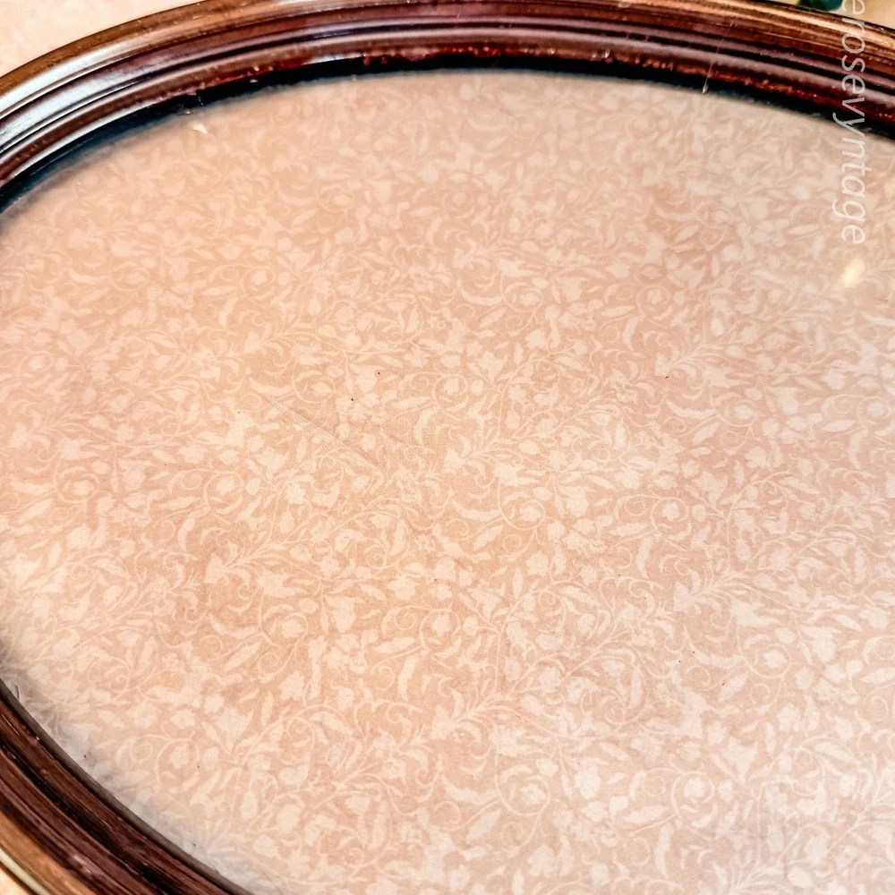 Antique Oval Wood Serving Tray‎